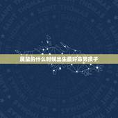 属鼠的什么时候出生最好命男孩子，属鼠的几点出生最好