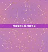 71属猪的人2021年大运，1971年属猪男2021年每月运程