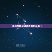 手机在哪可以查看每日运势，手机测吉祥号财运吉凶