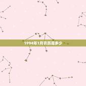 1994年1月农历是多少，1994年12月17日农历