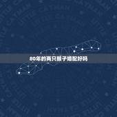 80年的两只猴子婚配好吗，80年属猴的和什么属相最配