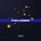 欢字和什么属相最搭配，请问欢字的生肖