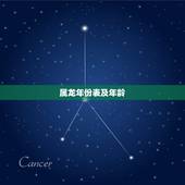 属龙年份表及年龄，十二生肖年龄对照表