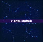 87年的兔2022年的运势，属鼠38岁后有十年大运