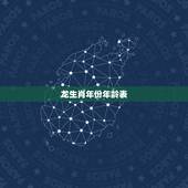 龙生肖年份年龄表，2022 年属羊岁数表