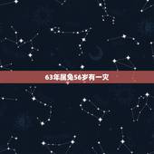 63年属兔56岁有一灾，想看看63年属兔人今天的财运？