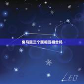 兔马鼠三个属相互相合吗，马和兔属相上合吗