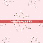 83属猪男的一生婚姻状况，1983年属猪男今年的婚姻状况