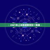 2021年上半年结婚吉日一览表，2021年结婚的好日子有哪些？