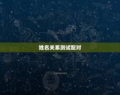 姓名关系测试配对，用姓名测两人是否相配
