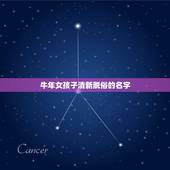 牛年女孩子清新脱俗的名字，牛年出生的女孩取哪些什么名字比较特别又好听呢