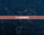 十二生肖肖配对，生肖配对