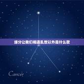 缘分让我们相遇乱世以外是什么歌，缘分让我们相遇了是意外，命运却让我们是