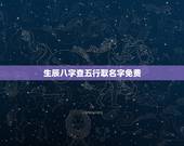 生辰八字查五行取名字免费 查五行缺什么免费测试