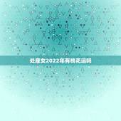 处座女2022年有桃花运吗，处女座会不会在下半年迎来新一波的桃花运？