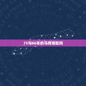 75与66年的马有婚配吗，66年属马。75年属兔。婚姻怎么样