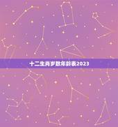 十二生肖岁数年龄表2023，2023十二生肖岁数年龄表？