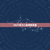 2021年十二生肖排名表，2021年今天属什么生肖？