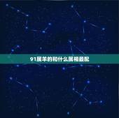 91属羊的和什么属相最配，91年属羊婚姻配对