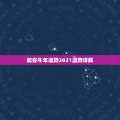 蛇在牛年运势2021运势详解，生肖蛇2021年每月运程