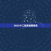 2022十二生肖运程排名，2022年运程十二生肖运程