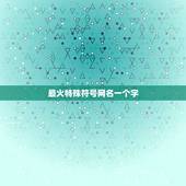 最火特殊符号网名一个字，请各位高手给这个一个字的网名加上符号！要快