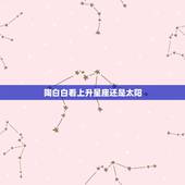 陶白白看上升星座还是太阳，陶白白星座分析天蝎2021下半年运势