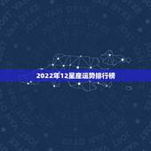 2022年12星座运势排行榜，2021年哪些星座运气最好的星座 排名如