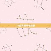 12生肖顺序年龄表，2023十二生肖岁数年龄表？