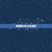 摩羯座5月20日运势，摩羯座今日运势查询女