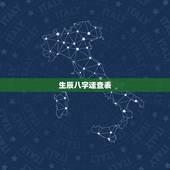 生辰八字速查表，生辰八字五行查询表
