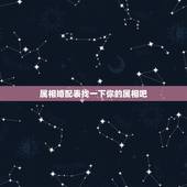 属相婚配表找一下你的属相吧，生肖配对查询表 属相？