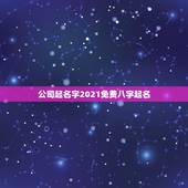 公司起名字2021免费八字起名，免费起名字女孩2021免费八字起名？