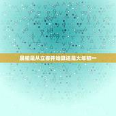 属相是从立春开始算还是大年初一，中国的属相是从正月初一开始算还是从打春