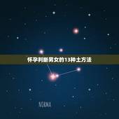 怀孕判断男女的13种土方法，怀孕怎么能知道男女，有什么民间小偏方？