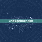 大气有涵养的网名男人的微信，微信网名气质高雅男