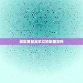 属鼠男和属羊女婚姻相配吗，属鼠男人和属猴女人
