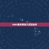 2003属羊男孩几月出生好，2003属羊的2022 年运气
