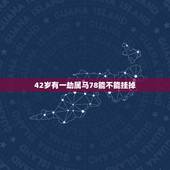 42岁有一劫属马78能不能挂掉，78年属马42岁以后财运