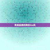 有高级感的网名ins风，ins风高级感店名有哪些？