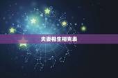 夫妻相生相克表，夫妻相克表太准了