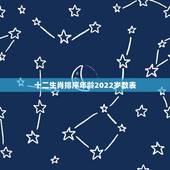 十二生肖排序年龄2022岁数表，属相年龄对照表查询