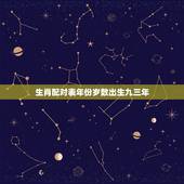 生肖配对表年份岁数出生九三年，十二生肖年份年龄表
