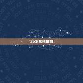 20岁属相婚配，今年20岁属什么生肖