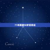 71年属猪50岁后命运，71年属猪50岁以后的命运