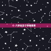 八字合五个字啥意思，夫妻八字合起5个字，好不好