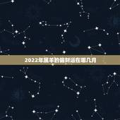 2022年属羊的偏财运在哪几月，辛未羊2022年运势