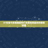 87年兔今年婚姻如何87年属兔男最终的婚姻结果