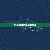 71年属猪的哪年有外遇，71年属猪的女人婚内出轨高吗？