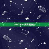2021年17周岁属什么，2021年17岁是几几年出生的？